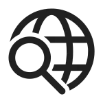 Globe Search SVG Icon